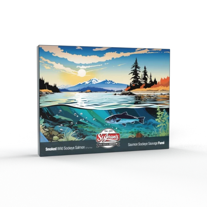 Smoked Sockeye Salmon in west coast gift box
