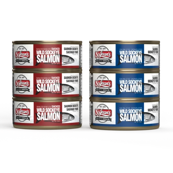 6 Cans of canned wild salmon