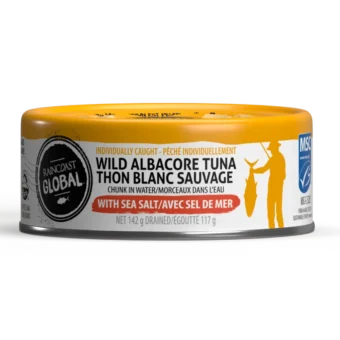 Raincoast Global Albacore Tuna Chunk in Water - With Sea Salt | Case of 24